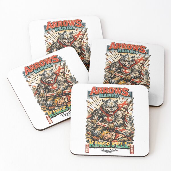 Item preview, Arrows Rained Kings Fell Medieval Wolf Knight Battle of Agincourt History Graphic Art - 1415 Archer Victory by Vivaan Studio designed and sold by Vivaan Studio.