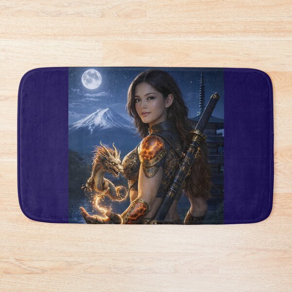 Item preview, Dragon Spirit Cyber Samurai – Moonlit Mount Fuji designed and sold by Dragon-Samurai.