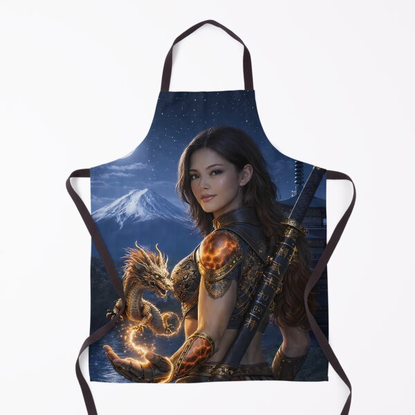 Item preview, Dragon Spirit Cyber Samurai – Moonlit Mount Fuji designed and sold by Dragon-Samurai.