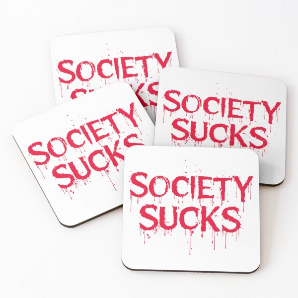 Item preview, Society Sucks Blood Splatter designed and sold by UNK-Fatigues.