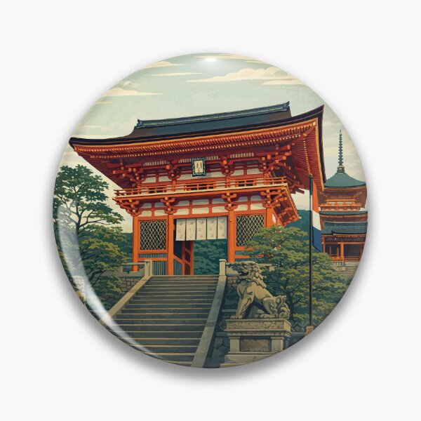 Artikelvorschau, Traditionelles Tempeltor in Tokio – Illustration japanischer Architektur entworfen und verkauft von darekkocurek.