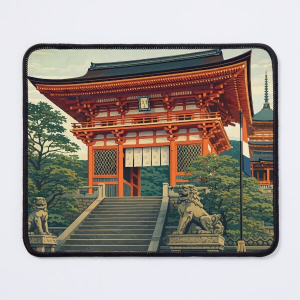Item preview, Traditional Temple Gate in Tokyo - Japanese Architecture Illustration designed and sold by darekkocurek.