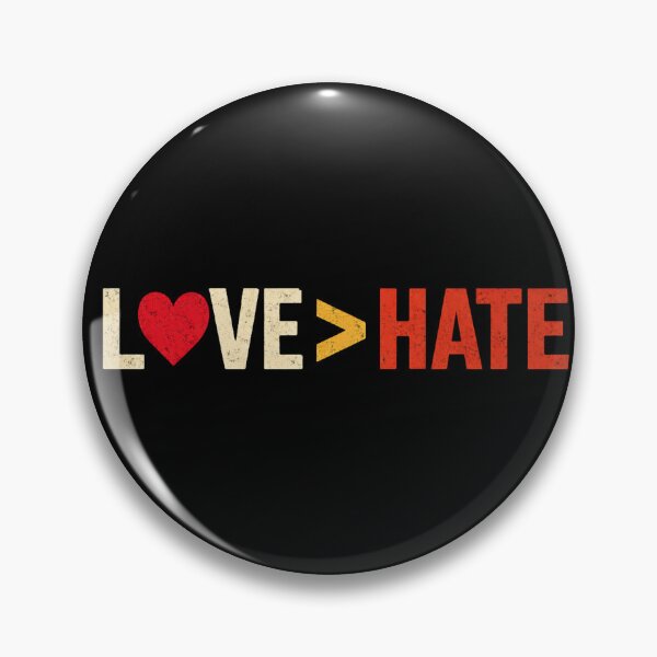 Item preview, LOVE > HATE Positive Message Uplifting Typography Art  designed and sold by AlienTechs.