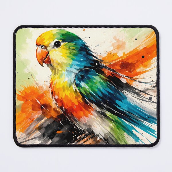 Item preview, Vibrant Rainbow Parrot Portrait designed and sold by cuprum.