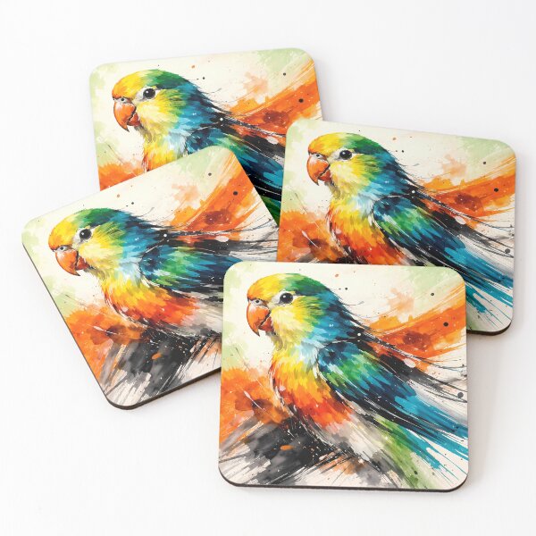 Item preview, Vibrant Rainbow Parrot Portrait designed and sold by cuprum.