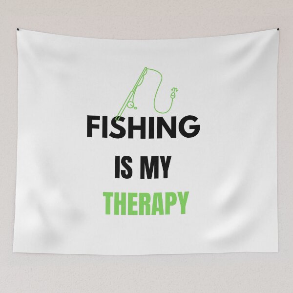Item preview, "Fishing is my therapy" – a daring art form for fishermen. designed and sold by ShocolateSantos.