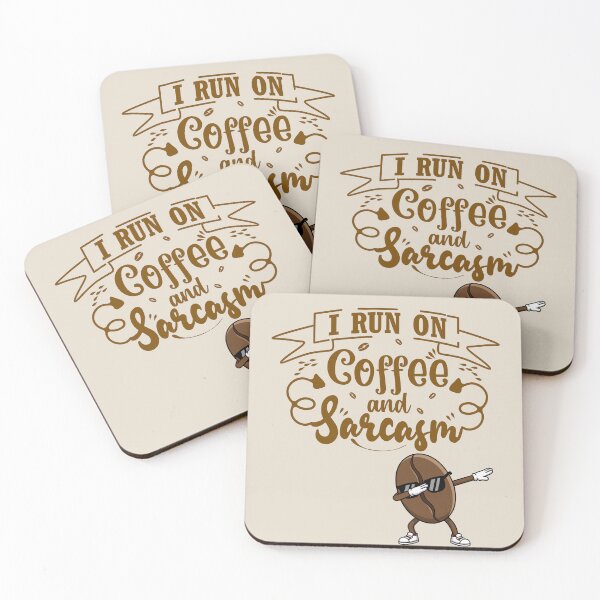 Item preview, I Run on Coffee and Sarcasm – Funny Coffee Lover Design designed and sold by jyotsanafinds.