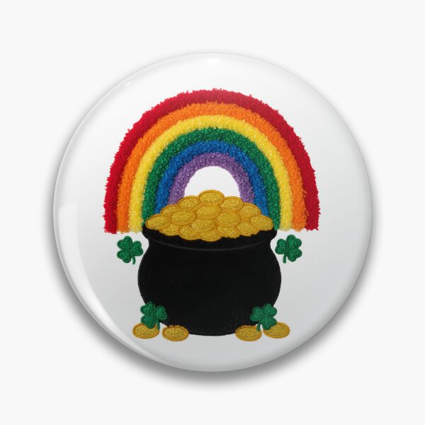 Item preview, Faux Yarn Rainbow Pot of Gold Shamrock St. Patrick's Day T-Shirt designed and sold by FestivityFinds.