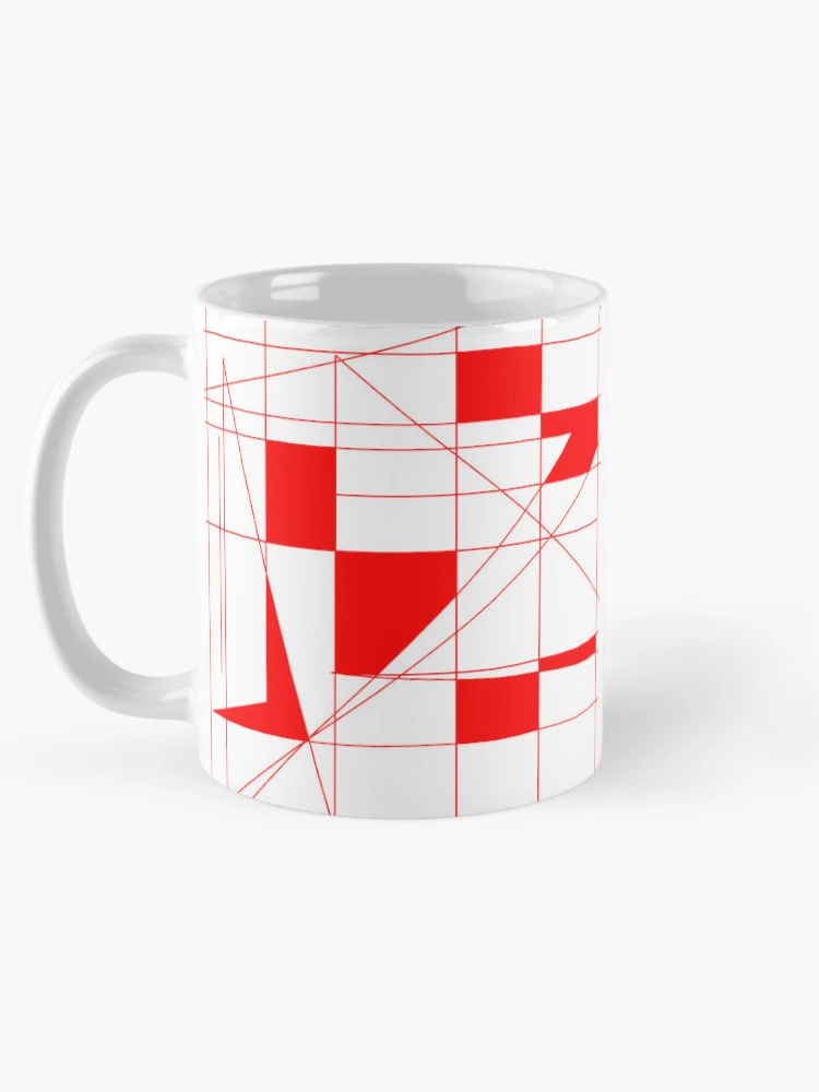 Thumbnail 5 of 6, Coffee Mug, Red Pattern designed and sold by Rell Design.