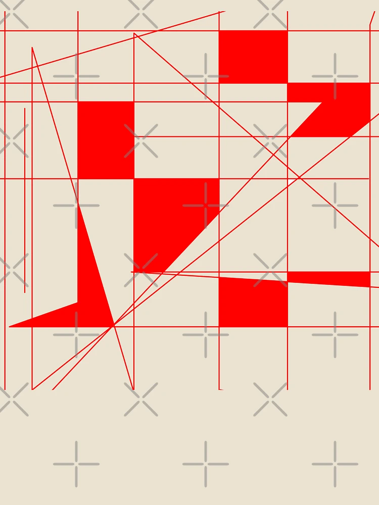 Thumbnail 4 of 4, Relaxed T-Shirt, Red Pattern designed and sold by Rell Design.