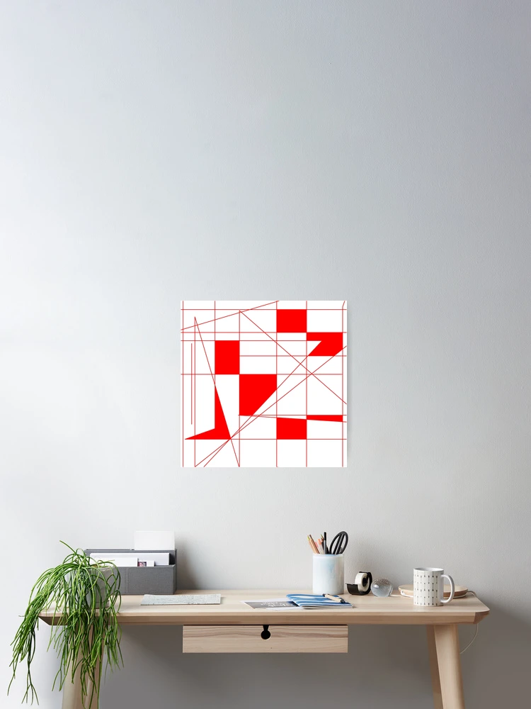 Thumbnail 2 of 3, Poster, Red Pattern designed and sold by Rell Design.