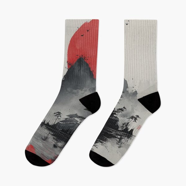 Item preview, Crimson Dawn Over Whispering Peaks designed and sold by Venon28.