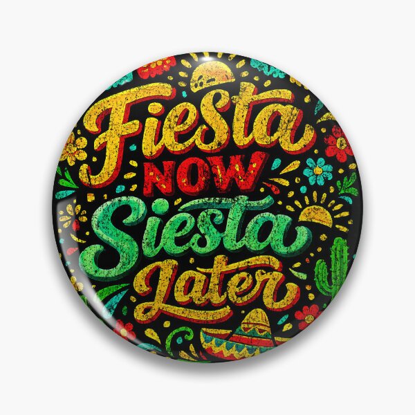 Item preview, Fiesta Now Siesta Later - Funny Vintage Mexican Cinco de Mayo designed and sold by TAKATAKATOUM.
