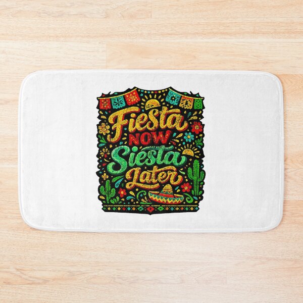 Item preview, Fiesta Now Siesta Later - Funny Vintage Mexican Cinco de Mayo designed and sold by TAKATAKATOUM.