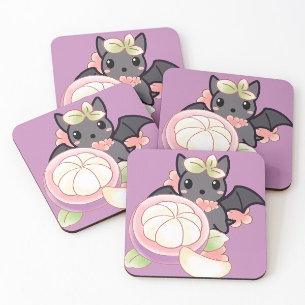 Item preview, Cute Kawaii Bat with Exotic Mangosteen designed and sold by Kanniax.