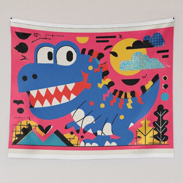 Item preview, Colorful Cartoon Dinosaur Art designed and sold by lautir.