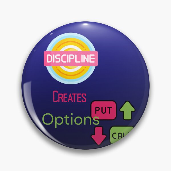 Item preview, Discipline Creates Options – Stock Market Trading Motivation Design. designed and sold by NeonPetal.