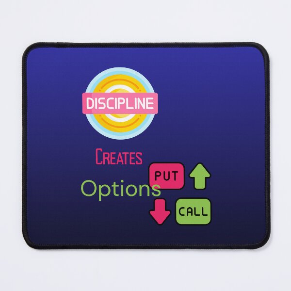 Item preview, Discipline Creates Options – Stock Market Trading Motivation Design. designed and sold by NeonPetal.