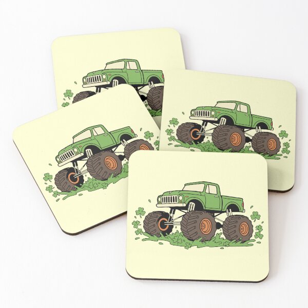 Item preview, St Patricks Day Funny Monster Truck shamrock  designed and sold by Imaginationbeyond.