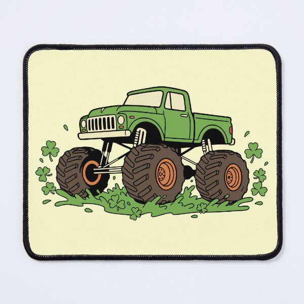 Item preview, St Patricks Day Funny Monster Truck shamrock designed and sold by Imaginationbeyond.