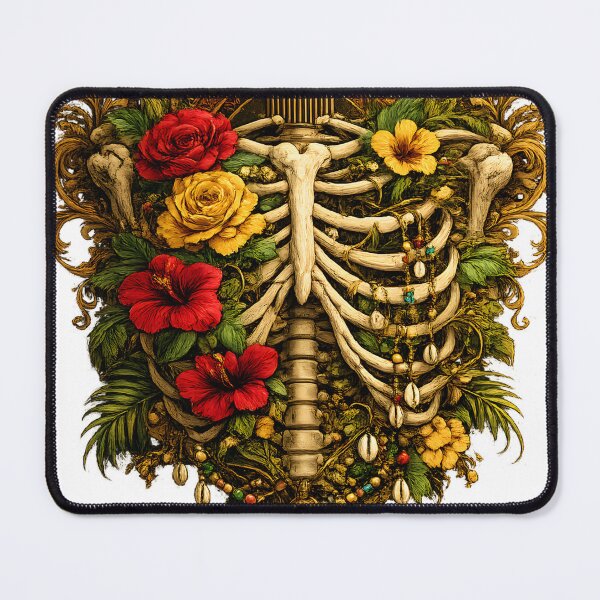 Item preview, Black History Month African Skeleton Queen Floral Gothic Art Design designed and sold by Design-KS.