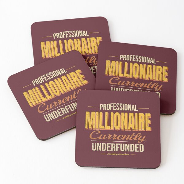 Item preview, Professional Millionaire Currently Underfunded Funny Quote Sarcasm designed and sold by Czuk Designs.