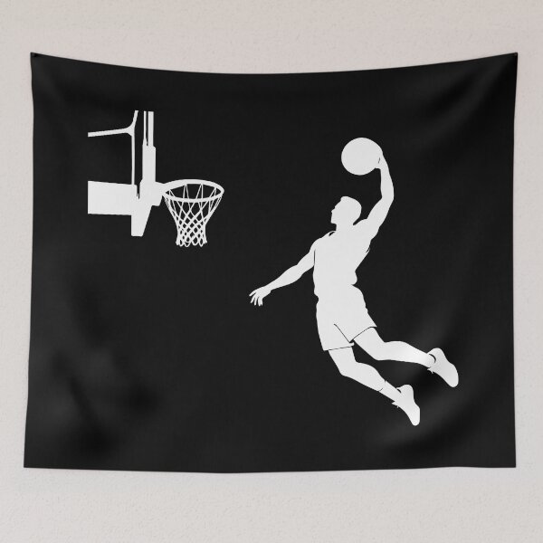 Item preview, Basketball Dunk Silhouette – Minimal Sports Art designed and sold by BrushRushX.