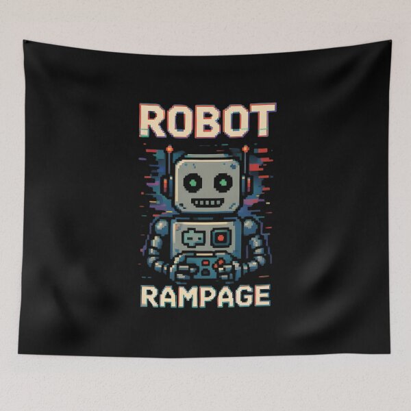 Item preview, Pixel Retro Game Robot  designed and sold by HommyOfficial.