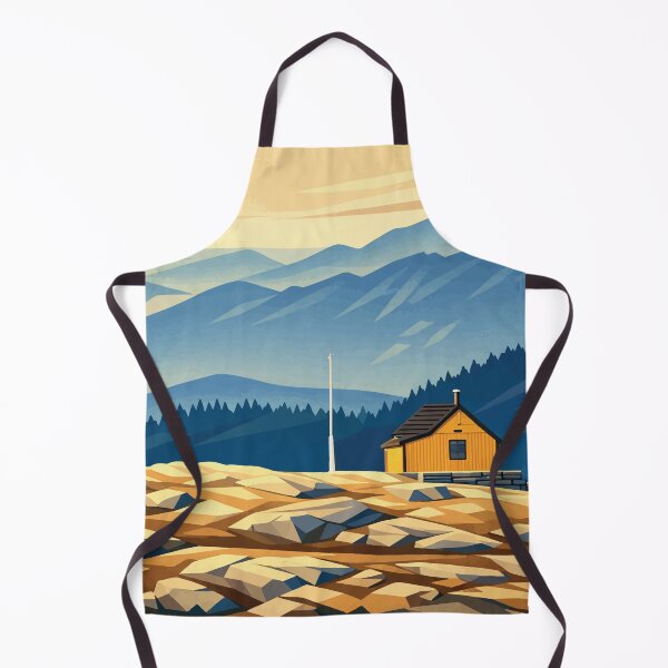 Item preview, Remote Mountain Cabin in Norway - Nordic Landscape Illustration designed and sold by darekkocurek.