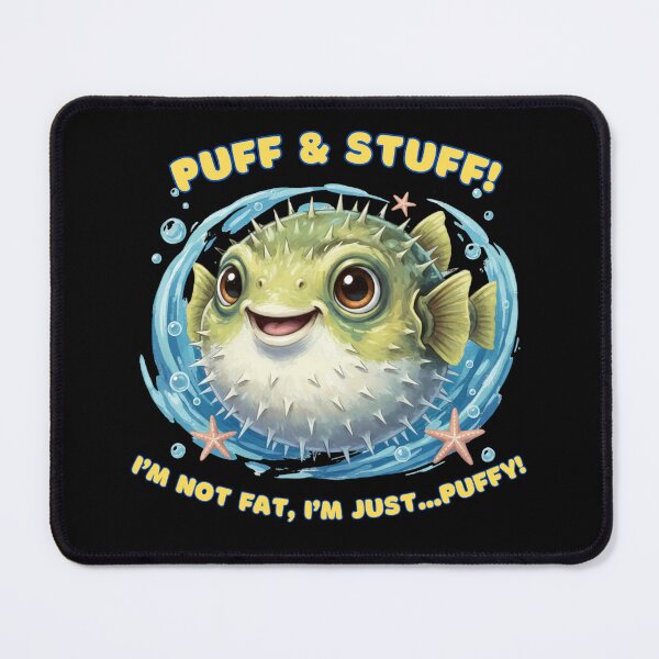 Item preview, Cute Puffy Pupperfish Fish - Funny Ocean meme Art designed and sold by LittleLoopArt.