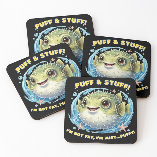 Item preview, Cute Puffy Pupperfish Fish - Funny Ocean meme Art designed and sold by LittleLoopArt.