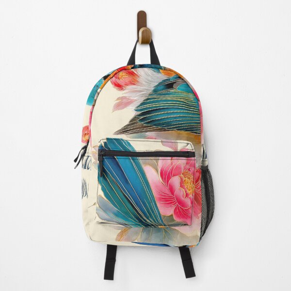 Item preview, Splendid Fairywren – Vibrant Bird & Peony Art designed and sold by ForeverPrintsOK.