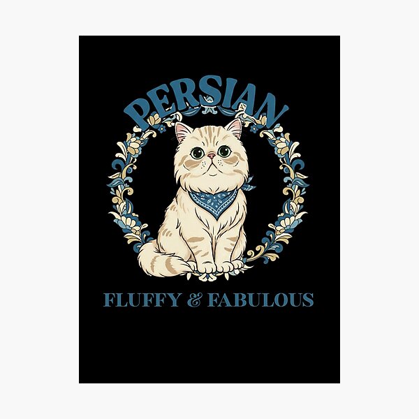 Item preview, Fluppy & Fabulous Persian Cat - Cute Stylish Kitty Artwork designed and sold by LittleLoopArt.