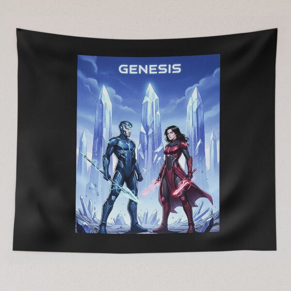 Item preview, Genesis: Interdimensional Crystal Warriors | Sci-Fi Fantasy Battle Suit Art designed and sold by RS-Globalist-.