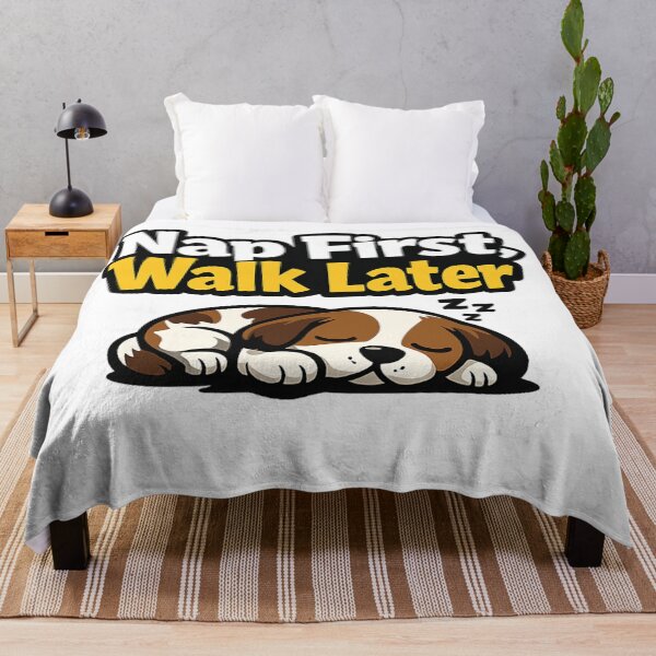 Item preview, Nap First, Walk Later – Funny Dog Pet Humor designed and sold by Timeless Junction.