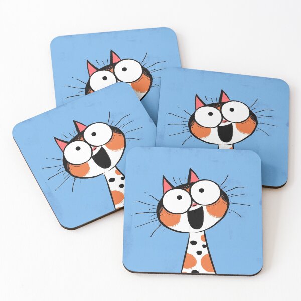 Item preview, Happy tricolor cat with bubble eyes designed and sold by 516 Studio.