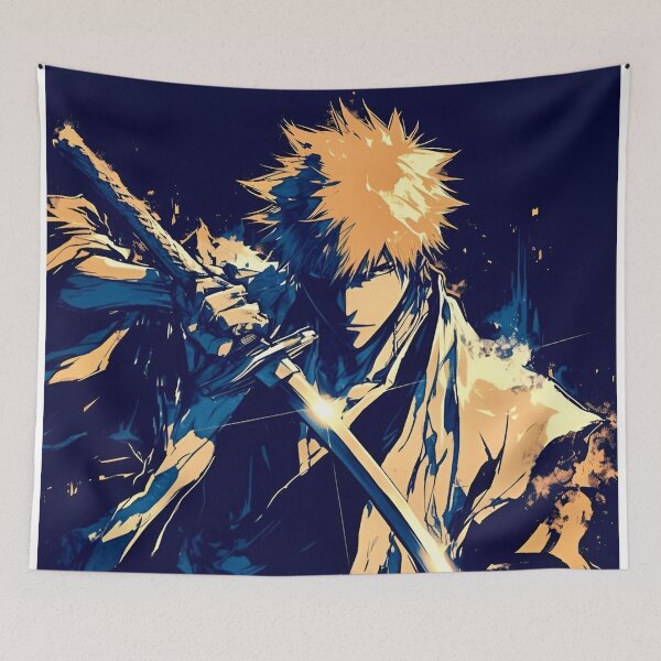 Item preview, Ichigo - Flame Blade Warrior – Dark Anime Samurai Power Art designed and sold by Dyan4.