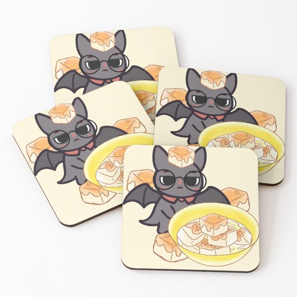Item preview, Smart Kawaii Bat with Tofu Bowl designed and sold by Kanniax.