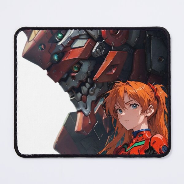 Item preview, Asuka - Crimson Mecha Pilot – Futuristic Anime Cyber Warrior Art designed and sold by Dyan4.