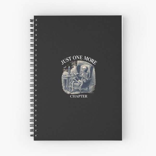Item preview, Just One More Chapter Skeleton | Booktok Dark Academia Reader designed and sold by VENOHA.
