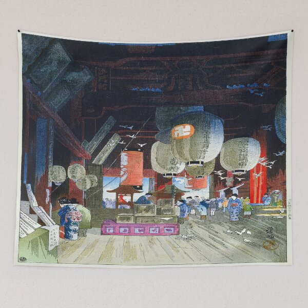Item preview, Vintage Japanese Temple | In de Kannon tempel in Asakusa designed and sold by UBU-space.
