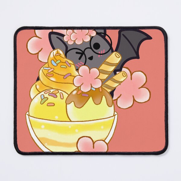 Item preview, Cute Floral Bat with Ice Cream Sundae designed and sold by Kanniax.