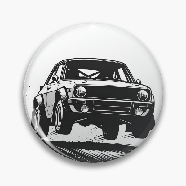 Item preview, Silueta de coche de rally retro designed and sold by SunDrift.