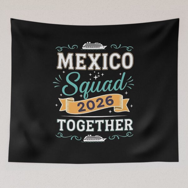 Item preview, Funny Matching Family Friends and Group Mexico Cruise 2026 designed and sold by THREE LITTLE BEANS.