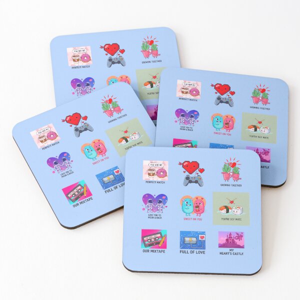 Item preview, Cute Valentine Pun Sticker Pack - Kawaii Love & Aesthetic Designs Set designed and sold by RajaArtDesign.