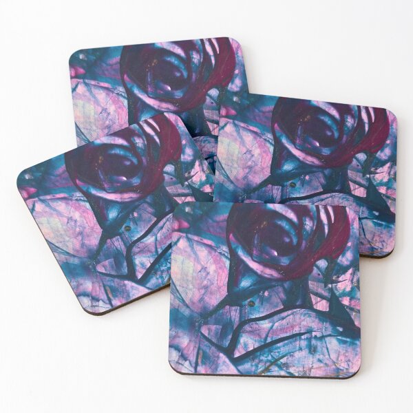 Item preview, Midnight Bloom – Bold Abstract Rose in Teal, Magenta & Gold designed and sold by McKay Edition.