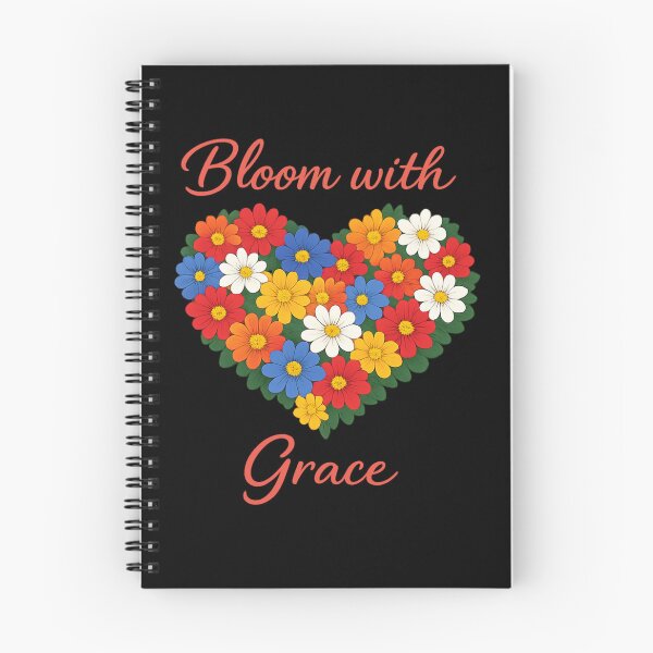 Item preview, Bloom with Grace Floral Heart Inspirational designed and sold by Ali-printshop.