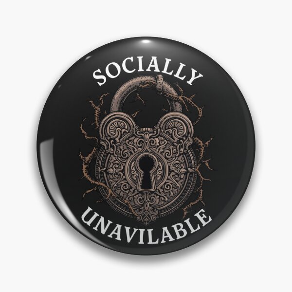 Item preview, Socially Unavailable Ornate Padlock | Introvert Dark Aesthetic designed and sold by VENOHA.