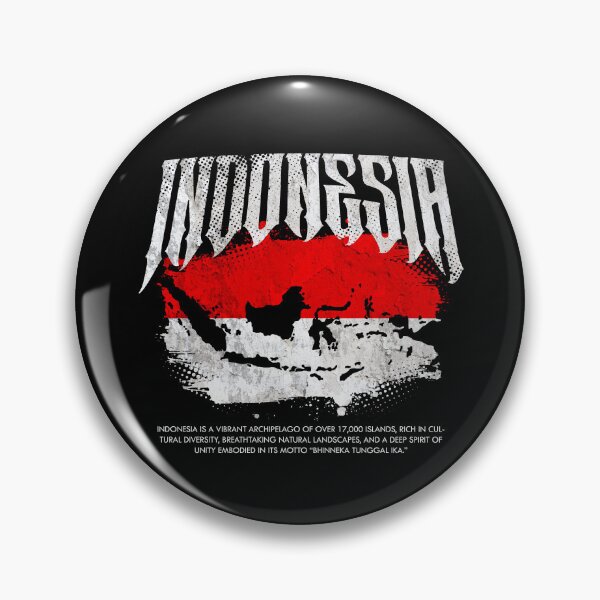 Item preview, Indonesia Flag Map designed and sold by Ruinn Store.