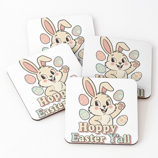 Item preview, Hoppy Easter Y’all – Vintage Retro Bunny designed and sold by DIRTYSKETCHH.